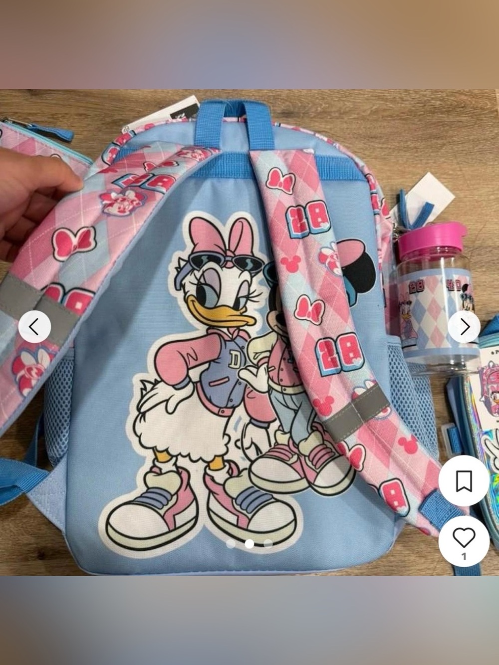 NWT Disney Minnie Mouse Backpack - Minnie Mouse & Daisy Bookbag - 6 Piece Set - Picture 2 of 7